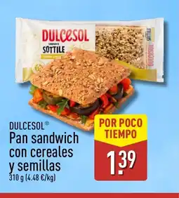 ALDI DULCESOL Pan sandwich con cereales y semillas oferta