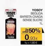 Plusfresc Yosoy - yosoy beguda barista civada sense sucre oferta