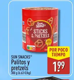 ALDI SUN SNACKS Palitos y pretzels oferta