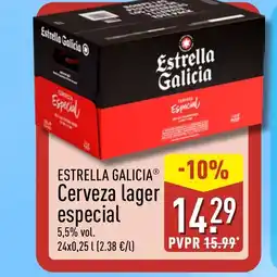 ALDI ESTRELLA GALICIA Cerveza lager especial oferta
