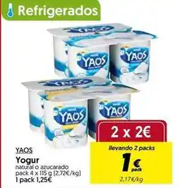 Hiper Usera Yaos - yogur natural o azucarado oferta