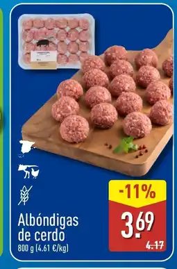 ALDI Albóndigas de cerdo oferta
