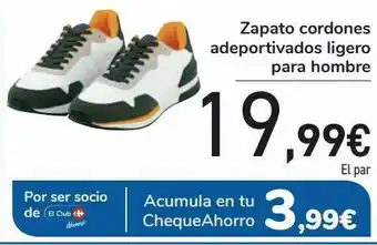 Carrefour Zapato cordones adeportivados ligero para hombre oferta