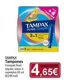 Hiper Usera Tampax - compak pearl regular, super o superplus oferta
