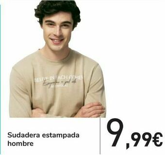Carrefour Sudadera estampada hombre oferta