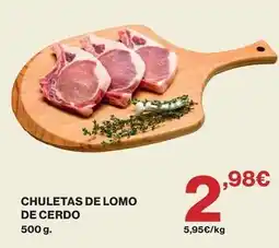 Hipercor Chuletas de lomo de cerdo oferta