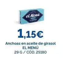 Dialsur Cash & Carry El menu - anchoas en aceite de girasol oferta