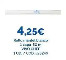 Dialsur Cash & Carry Vivo cheff - rollo mantel blanco 1 capa oferta