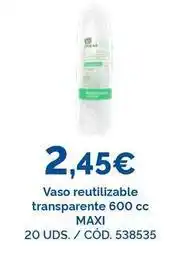 Dialsur Cash & Carry Vaso reutilizable transparente oferta