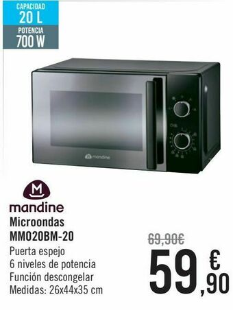 Carrefour Mandine microondas mm020bm-20 oferta