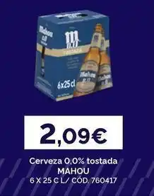 Dialsur Cash & Carry Mahou - cerveza 0,0% tostada oferta