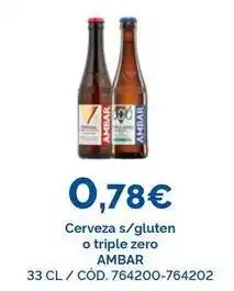 Dialsur Cash & Carry Ambar - cerveza s/gluten o triple zero oferta