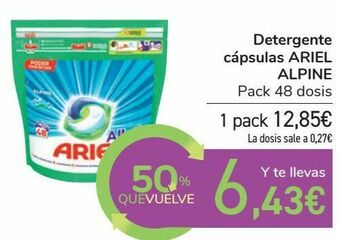 Carrefour Detergente cápsulas ariel alpine oferta