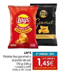 Dicost Lay's - patatas lisa gourmet o al punto de sal oferta