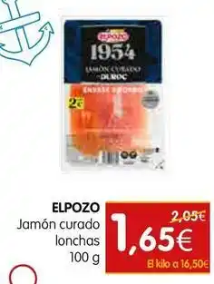 Dicost Elpozo - jamon curado lonchas oferta