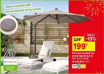 Solar - parasol excentrico aves topo