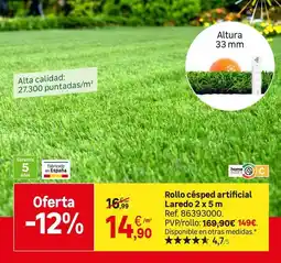 Leroy Merlin Fabricado en españa - rollo cèsped artificial laredo 2x5 m oferta