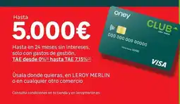 Leroy Merlin Solo - hasta 24 meses sin intereses, con gastos de beston, tae desde 0% oferta