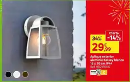 Leroy Merlin Blanco - aplique exterior aluminio kelsen 12 x 20 cm oferta
