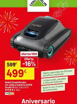 Leroy Merlin Home - robot limpiefondos sin cabe e bateria oferta