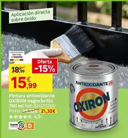 Leroy Merlin Oxiron - pintura antioxidante negro brillo oferta