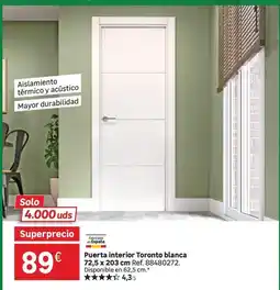 Leroy Merlin Solo - puerta interior blanca oferta