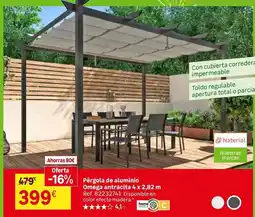 Leroy Merlin Omega - pérgola de aluminio antracita 4 x 1,82 in oferta