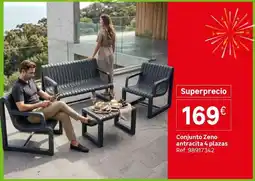 Leroy Merlin Antracita - conjunto zeno antracita 4 plazas oferta