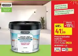 Leroy Merlin Luxens - pintura fachadas mate 15l oferta