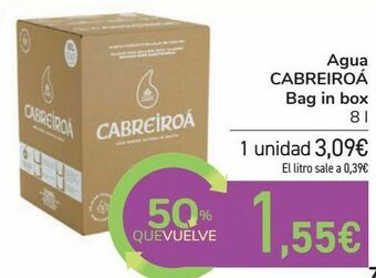 Carrefour Agua cabreiroá bag in box oferta