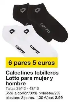 Zeeman Lotto - calcetines tobilleros para mujer y hombre oferta