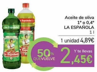 Carrefour Aceite de oliva 1º o 0,4º la española oferta