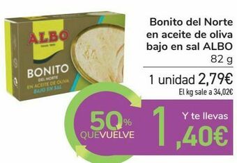 Carrefour Bonito del norte en aceite de oliva bajo en sal albo oferta