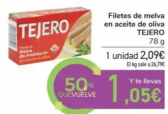 Carrefour Filetes de melva en aceite de oliva tejero oferta
