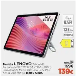 El Corte Inglés Lenovo - tauleta tab wi-fi oferta