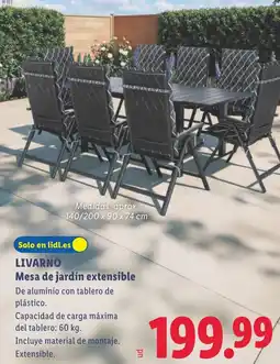 Lidl LIVARNO Mesa de jardín extensible oferta