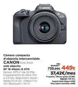 El Corte Inglés Canon - camera compacta d'ojectu intercaviable oferta