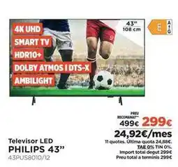 El Corte Inglés Philips - televisor led 43 oferta