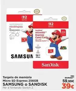 El Corte Inglés Express - targeta de memoria micro sd 256gb o sandisk oferta