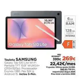 El Corte Inglés Samsung - tauleta oferta