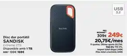 El Corte Inglés Sandisk - disc dur portatil oferta