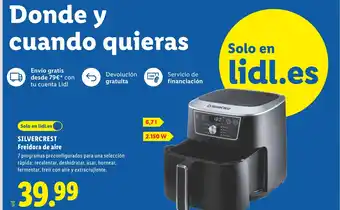 Lidl SILVERCREST Freidora de aire oferta