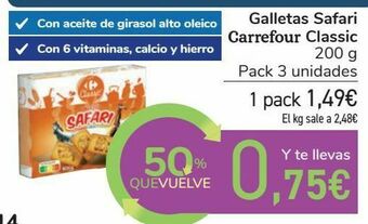 Carrefour Galletas safari carrefour classic oferta