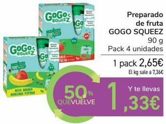 Carrefour Preparado de fruta gogo squeez oferta