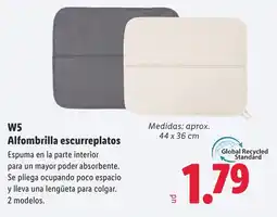 Lidl W5 Alfombrilla escurreplatos oferta