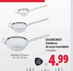 Lidl SILVERCREST Coladores de acero inoxidable oferta
