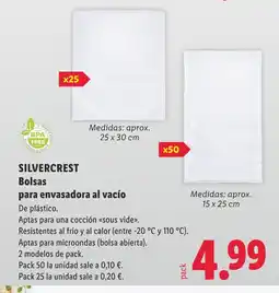 Lidl SILVERCREST Bolsas para envasadora al vacío oferta