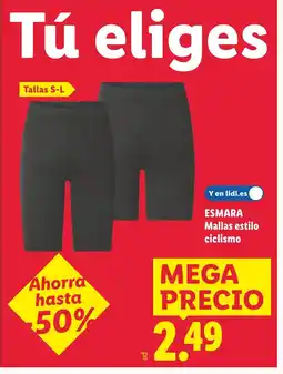 Lidl ESMARA Mallas estilo ciclismo oferta