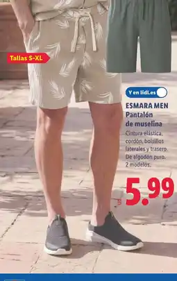 Lidl ESMARA MEN Pantalón de muselina oferta