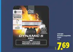 Lidl CIEN MEN Recambios maquinillas 5 hojas oferta